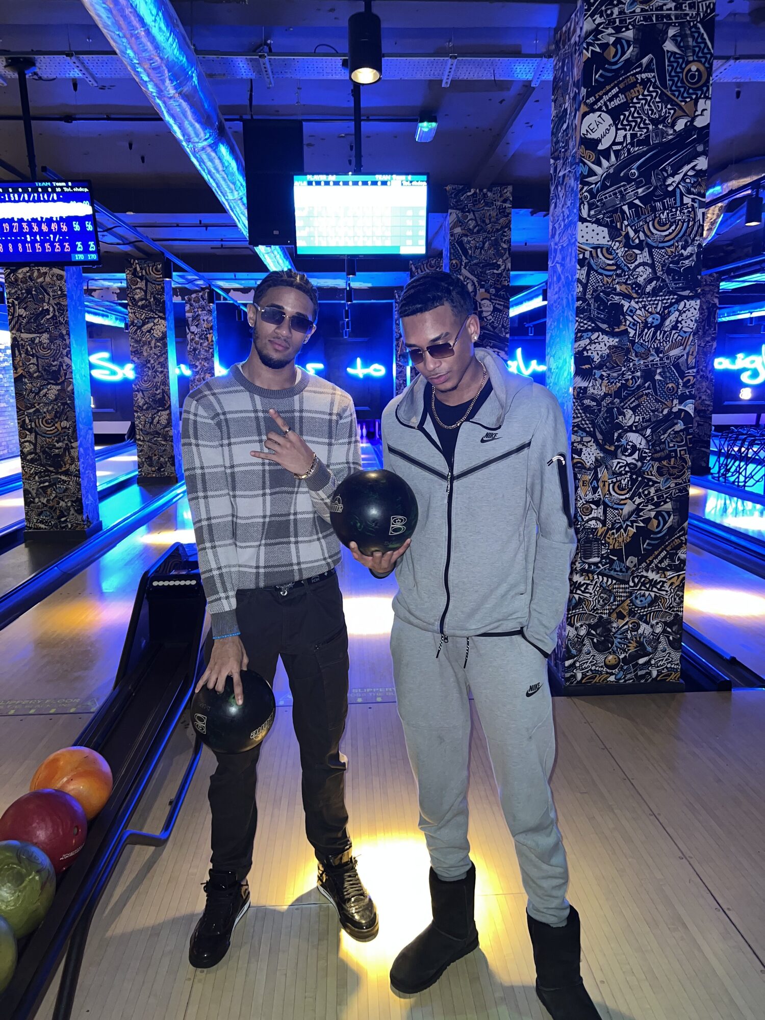 Joshua Arthur (JJDREAMSS) · London — Bowling in Uggs, of all things, with AJ from the Queen Mary years
